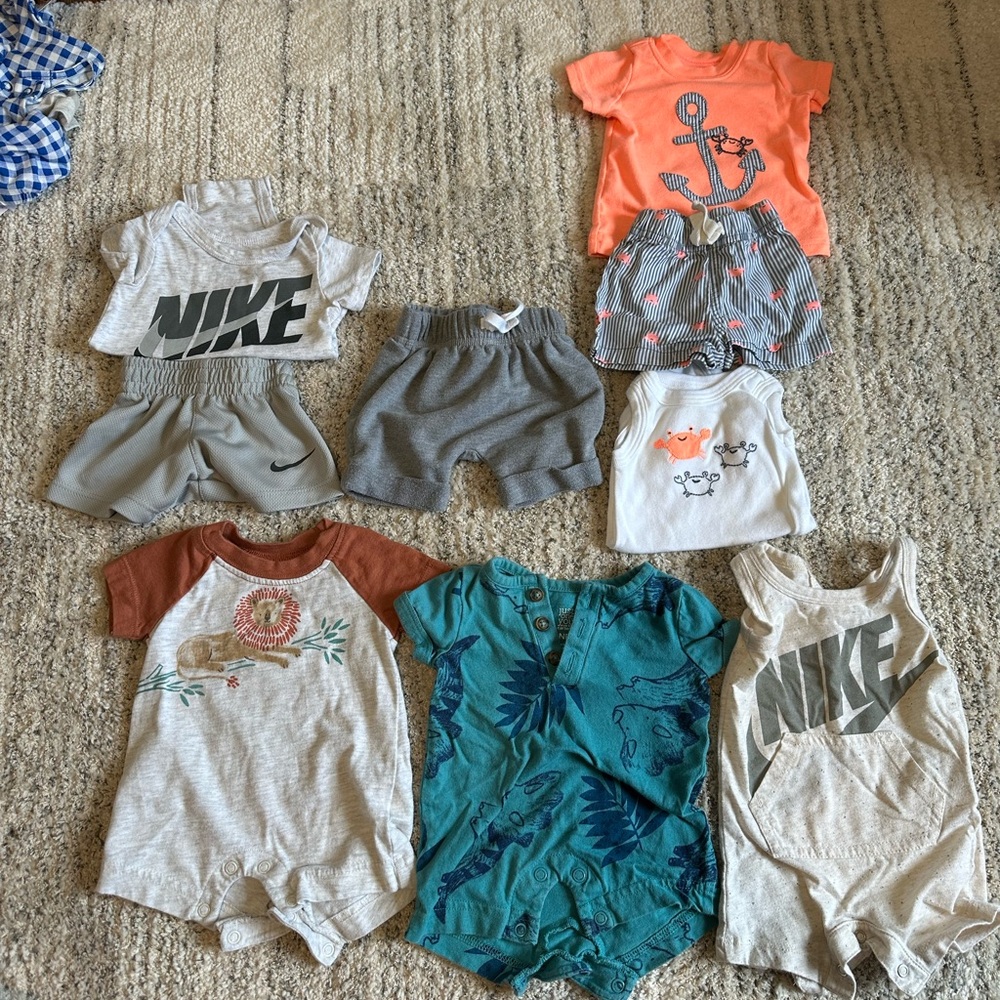 Newborn Baby Outfit Collection - Gray, Orange, Teal